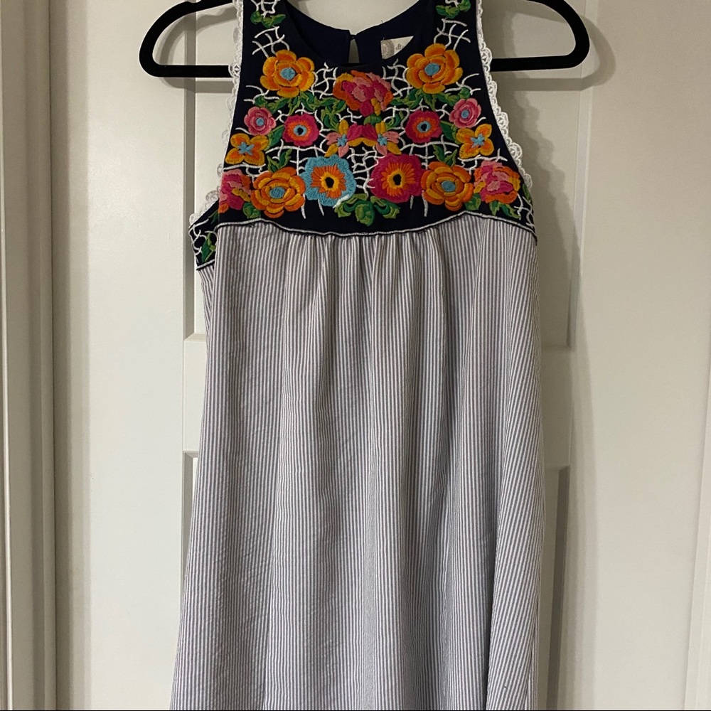 Embroidered Floral Dress